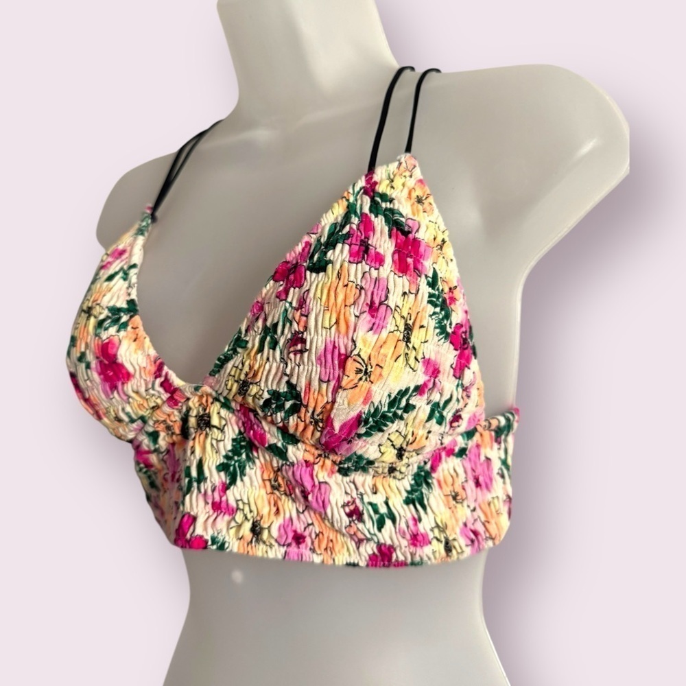 PINK Victoria’s Secret Floral Bralette Multicolor Wireless Size M - Picture 5 of 8